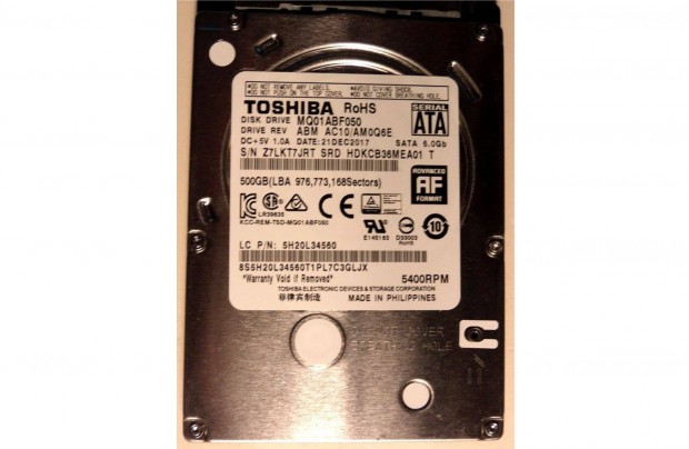 Toshiba 500 GB 2,5" SATA3 HDD 7mm