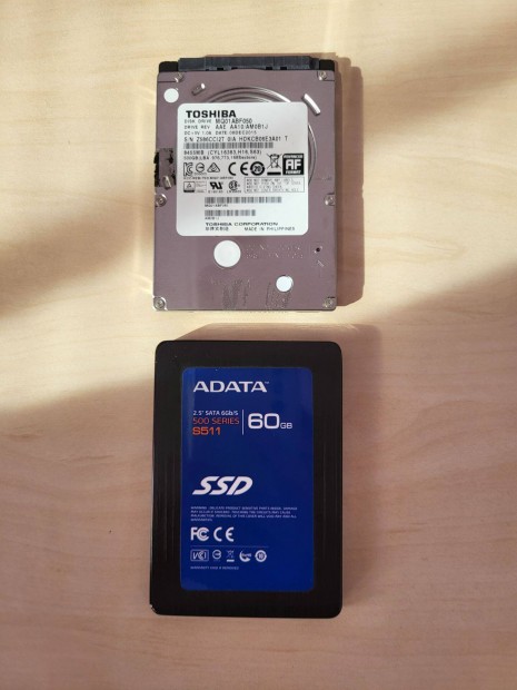 Toshiba 500 GB HDD s Adata 60 GB SSD egyben - Hibtlan llapotban