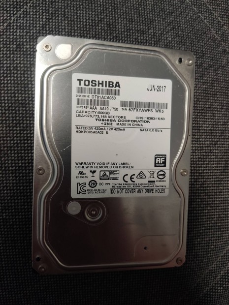 Toshiba HDD 500GB