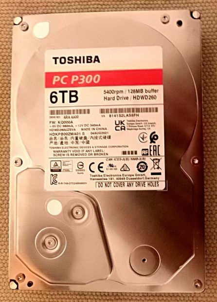 Toshiba Hdwd260 6 TB HDD