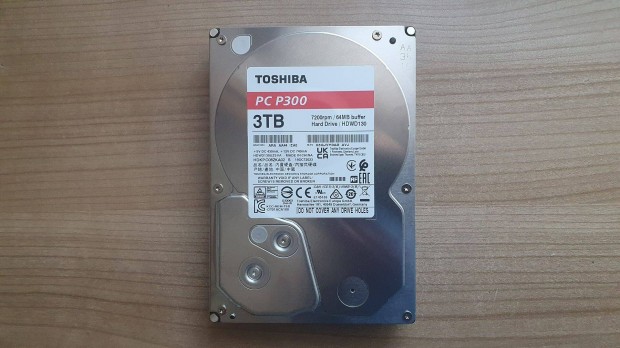 Toshiba P300 3TB Hdwd130 3,5" HDD, 1.5 v garancis