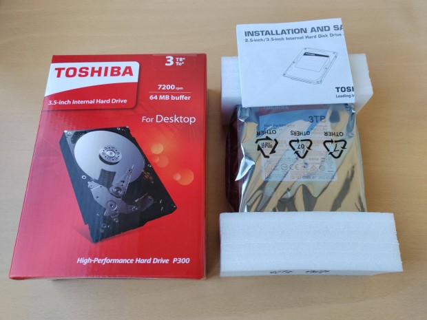 Toshiba P300 HDD, 3TB, SATA, 100/100, CMR, dobozos (Hdwd130Ezsta)