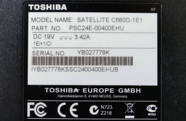 Toshiba Satellite C 660 C660 C660D laptop notebook alkatrszek