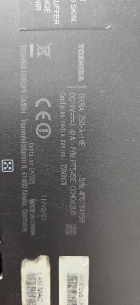 Toshiba Tecra Z50-A-19E laptop alaplap eladó i5 procival