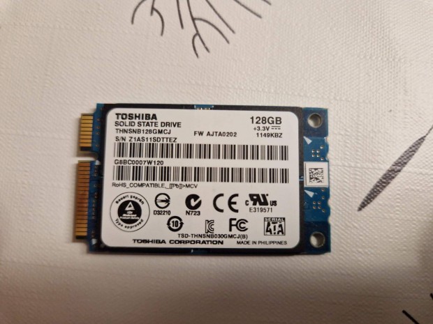 Toshiba Thnsnb128Gmcj - 128GB 6Gb/S Msata MLC SSD