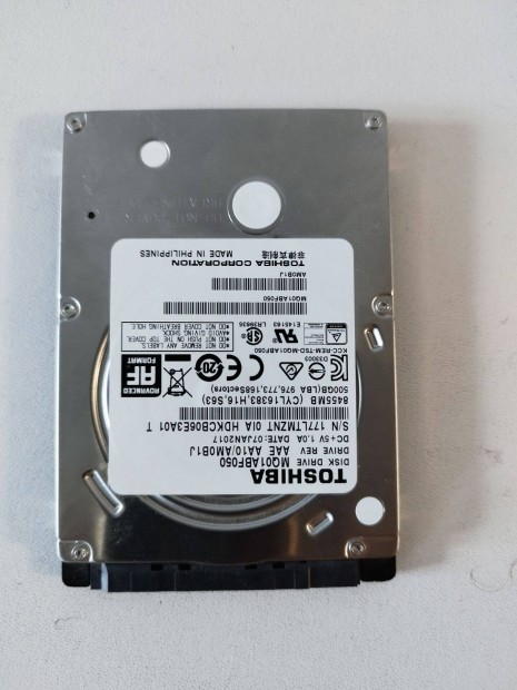 Toshiba nb HDD 500GB elad