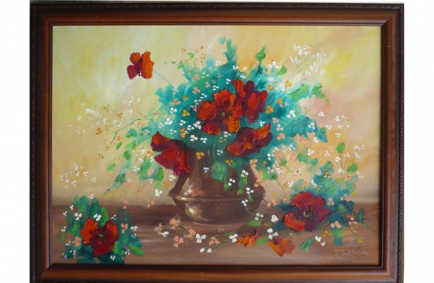 Tth Rozlia: Csendlet, 60x80 cm