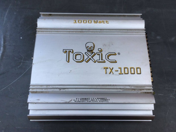 Toxic 1000W 4 csatornás Autó Erősítő Végfok