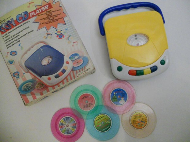 Toy CD Player Shye-KF-001 - retro játék hordozható CD lejátszó 1990