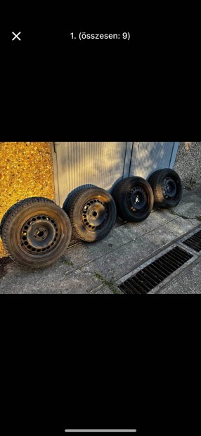Toyo snowprox 185/60 R15 téligumi + lemezfelni