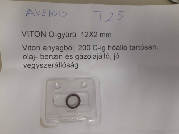 Toyota Avensis T25 1Azfse 1Az-Fse 2.0 benzin O gyűrű és szilikon tok