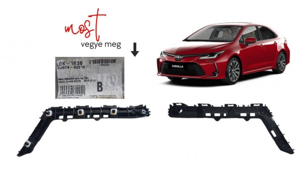 Toyota Corolla E210 E21 2021 bal hátsó lökhárító tartó csz 5257602210