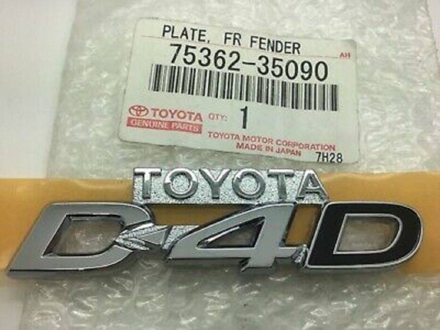 Toyota D4D Emblma elad. Cikkszm:75362-35090