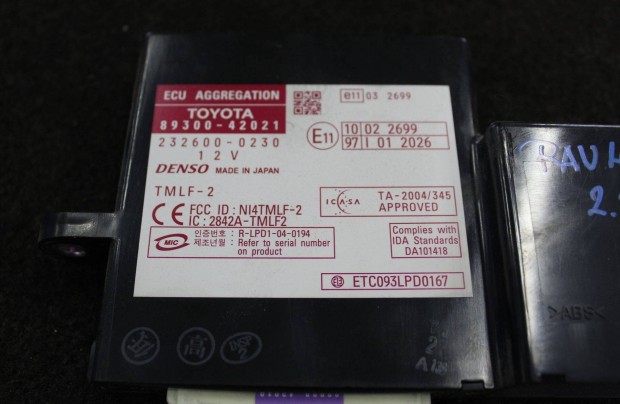 Toyota Rav4 2007 központi ajtó zár "wireless" 8930042021