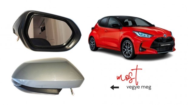 Toyota Yaris 2020- Corolla 2023- jobb tükör sérült alul csz E8049749