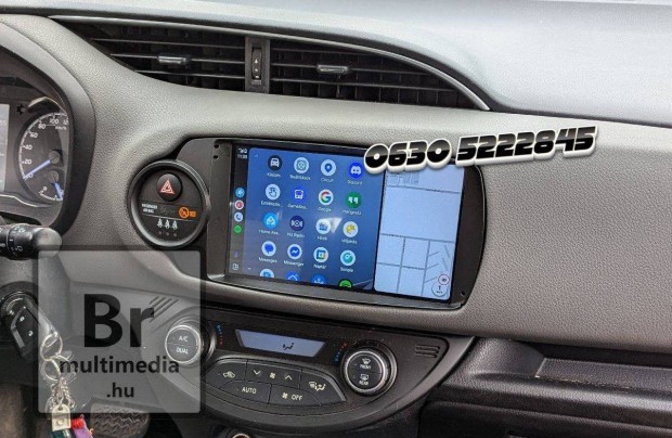 Toyota Yaris Android Kijelző Rádió Multimédia 2Din Navigáció Carplay
