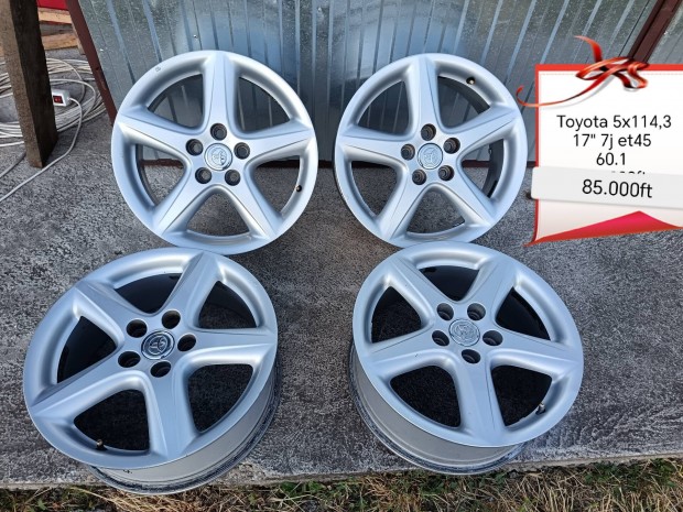Toyota avensis  5x114,3 17 col alufelni szett 