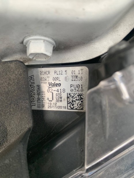 Toyota corolla bal els� LED l�mpa