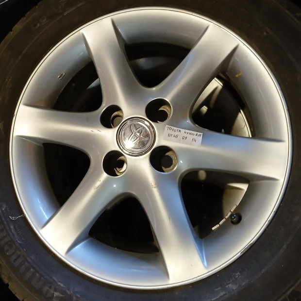 Toyota gyári alufelni 4x100 R15 szép állapotban!