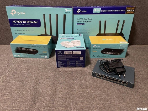Tp-Link router switch powerline cat5 6 kbel csomag egyben elad !
