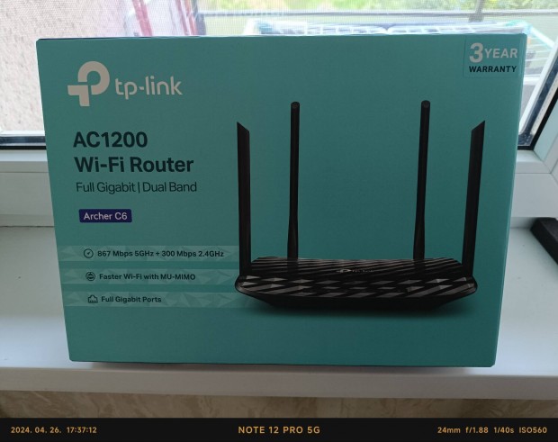 Tp-link AC 1200 Wifi router j dobozban