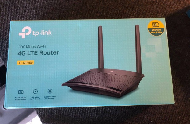Tplink-TL-MR100 4Glte garancilis router+Tplink TL-WA850RE jelerst