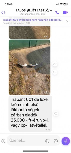 Trabant 601 Sosem használt gyári ajtó párban