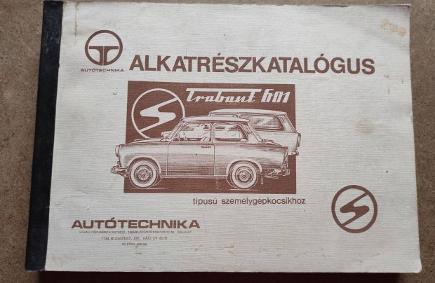 Trabant 601 alkatrszkatalgus