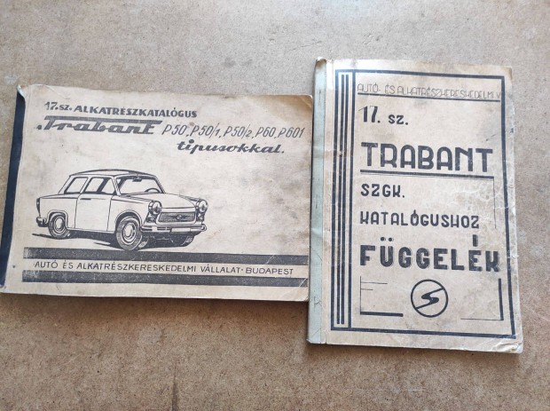Trabant P 50, P 60, P 601 alkatrészkatalógus