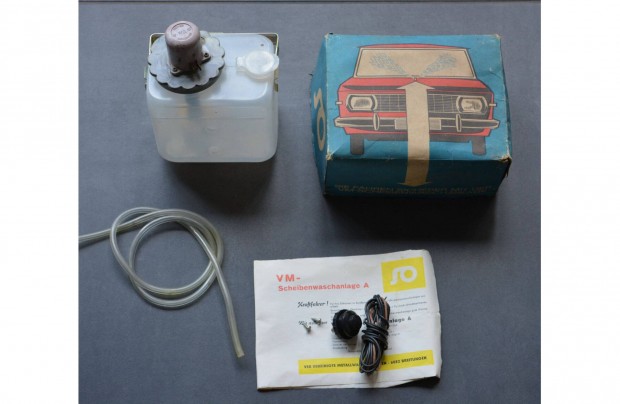 Trabant Wartburg új 12V ablakmosó tartály + motor + tartó + doboz