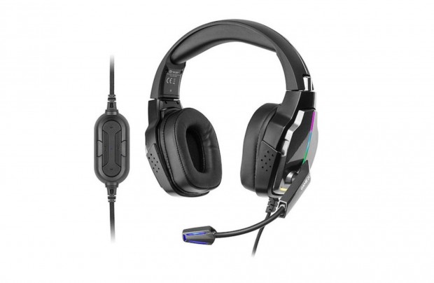 Tracer Hydra Pro, Mikrofonos fejhallgató, RGB, USB, Új