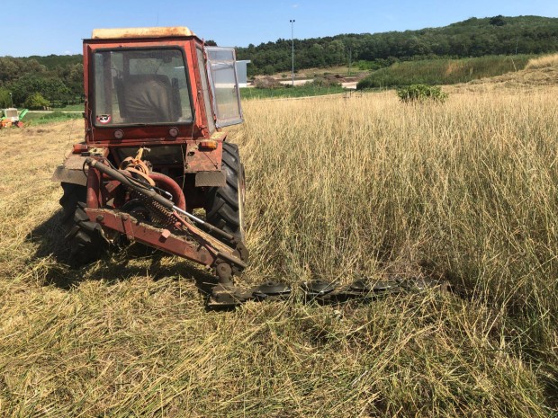 Traktoros kaszálás, fűnyírás és szárzúzás