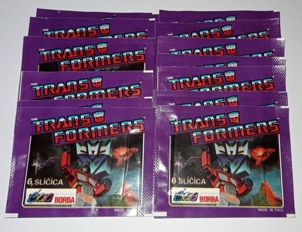 Transformers G1 bontatlan matrica csomagok (1991-es kiads)