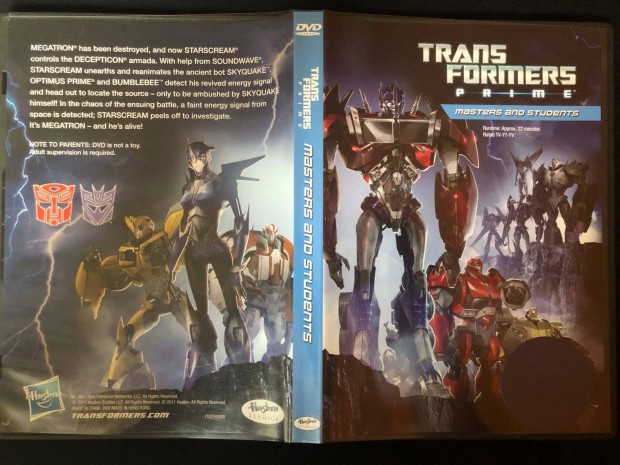 Transformers Prime DVD - Szrnyvadszok - Mesterek s tantvnyok