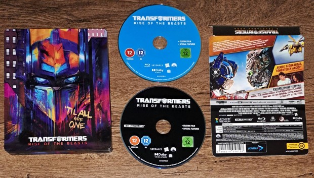 Transformers a Fenevadak Kora 4k Blu Ray Steelbook szinkronos 
