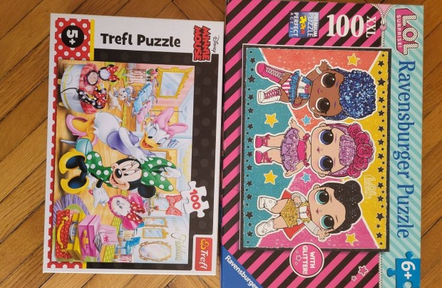 Treffl 100 db-os Disney és 100db-os Ravensburger L.O.L surprise kirakó