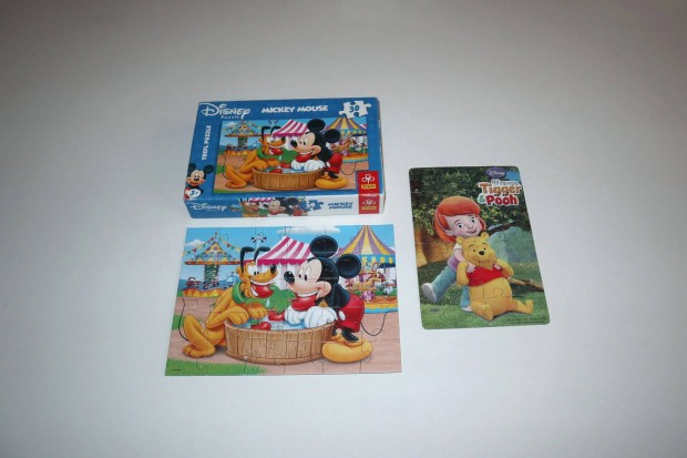 Trefl Disney Mickey Mouse és Pluto puzzle 30 db kirakó + ajándék Micim