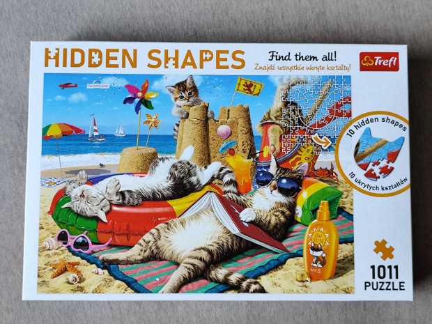 Trefl Macskk vakcija - 1011 db-os Hidden Shapes puzzle