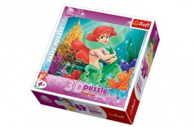 Trefl holografikus puzzle, Disney Ariel A kis hableny, 72 darabos