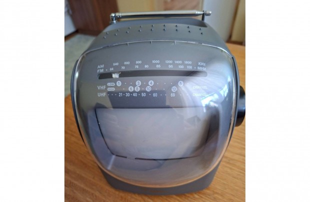 Trion TR-6201 hordozhat� fekete-feh�r telev�zi� �s r�di�