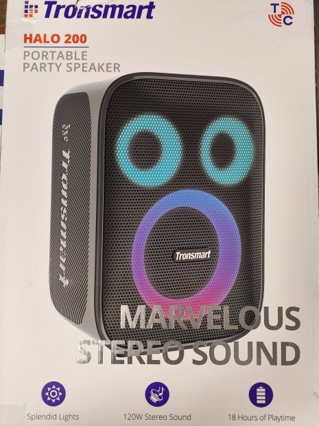Tronsmart Halo 200 karaoke party hangszr (2-Mikrofon) - Fekete, 120W