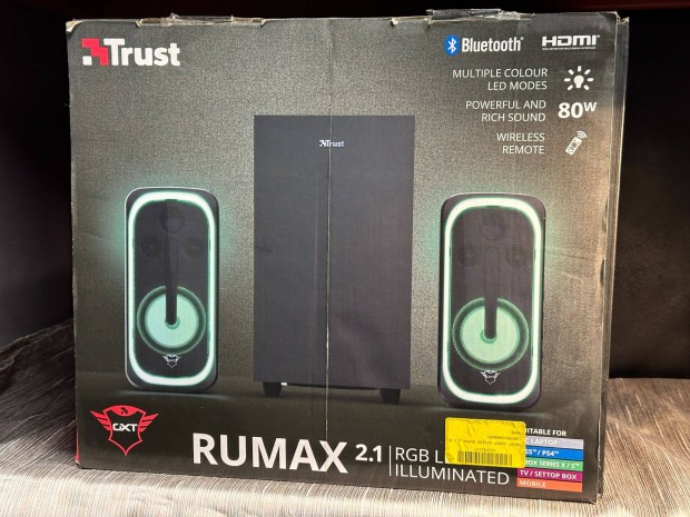 Trust Rumax Gxt 635 2.1 80W RGB Vilgts Bluetooth hangfal