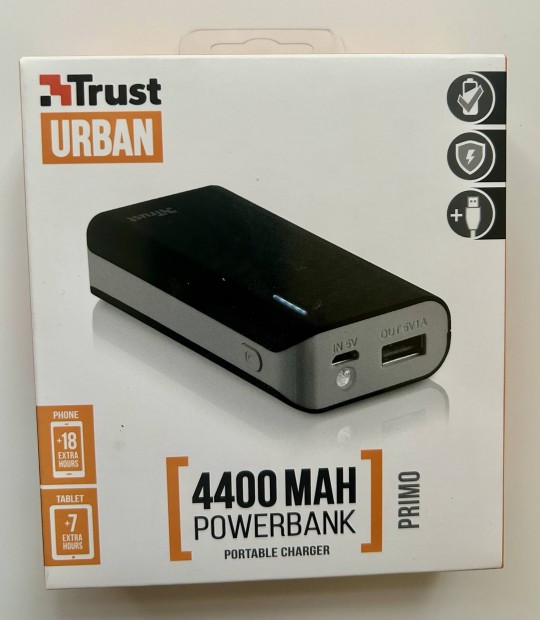 Trust Urban 4400mah powerbank Új Bontatlan