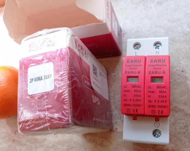 Túlfeszültség levezető AC 1P+N betétes villám védelem napelem inverter