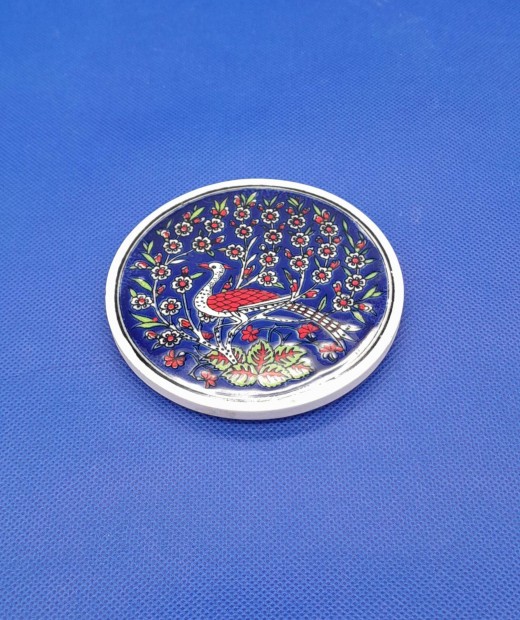 Tunézia madaras fácán dekoratív porcelán fali dísz