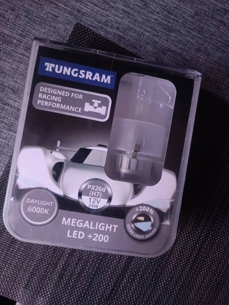Tungsram Megalight LED +200% H7 12V 24W szett elad