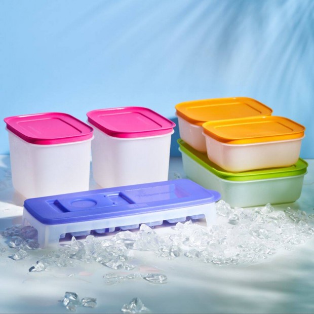 Tupperware Fagyaszttrs szett 1 l+2x1,1 l+2x450 ml + jgkockavarzs