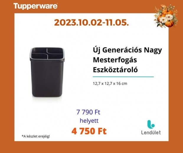 Tupperware j genercis nagy mesterfogs eszkztrol