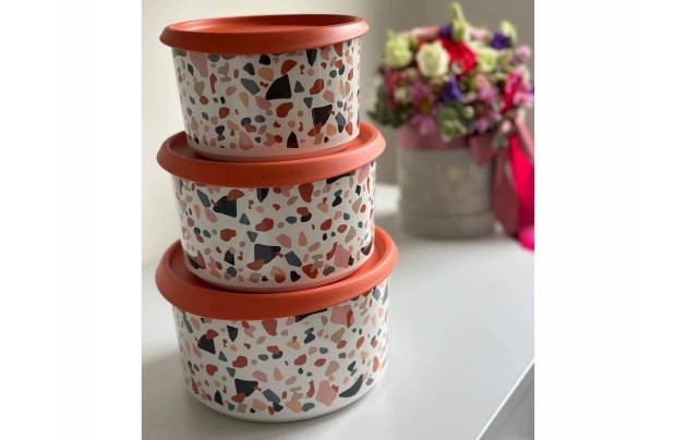 Tupperware kerek trol doboz szett 3db j, Bomba ron