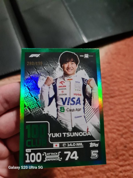 Turbo Attax F1 2024 Yuki Tsunoda szmozott elad